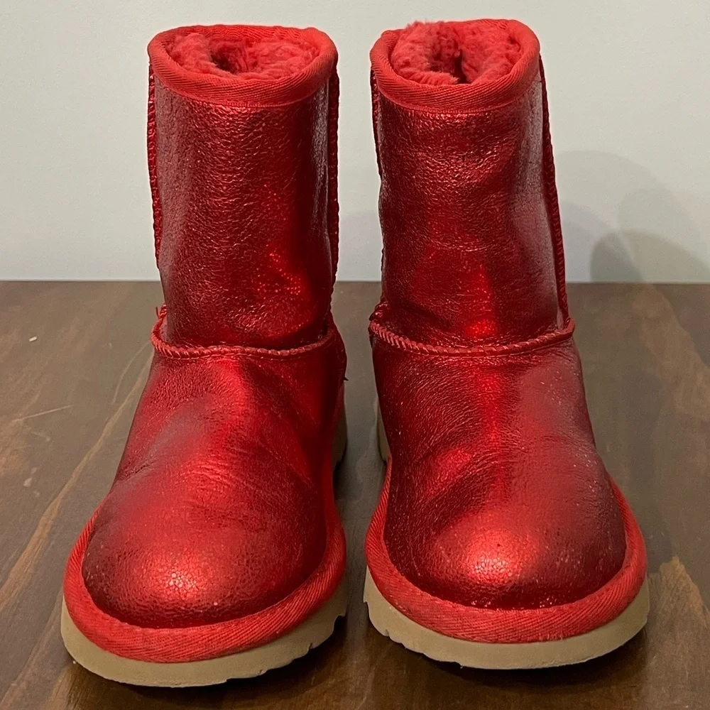 UGG Youth girls Classic Ii Metallic Sparkle Fashion Boot size US 13C - Picture 2 of 6